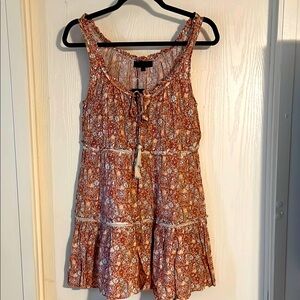 NWT Rachel Zoe Floral Tiered Sleeveless Boho Top large